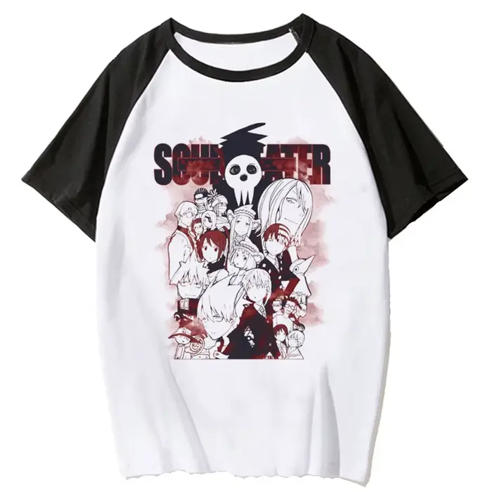 Soul Eater top t-shirts adolescent à la mode kawaii harajuku université graphique Pastel top t-shirt