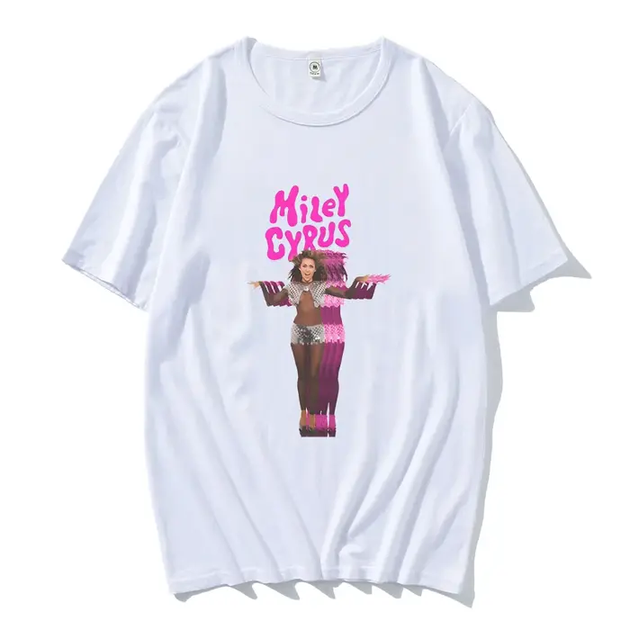 Miley Cyrus T-shirt coton haute qualité été T-shirt décontracté à manches courtes femmes/hommes T-sh