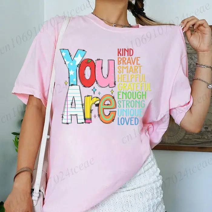 Vous êtes sortes chemises pour femmes retour à l'école T-shirts mode décontracté enseignant appréciation t-shirt