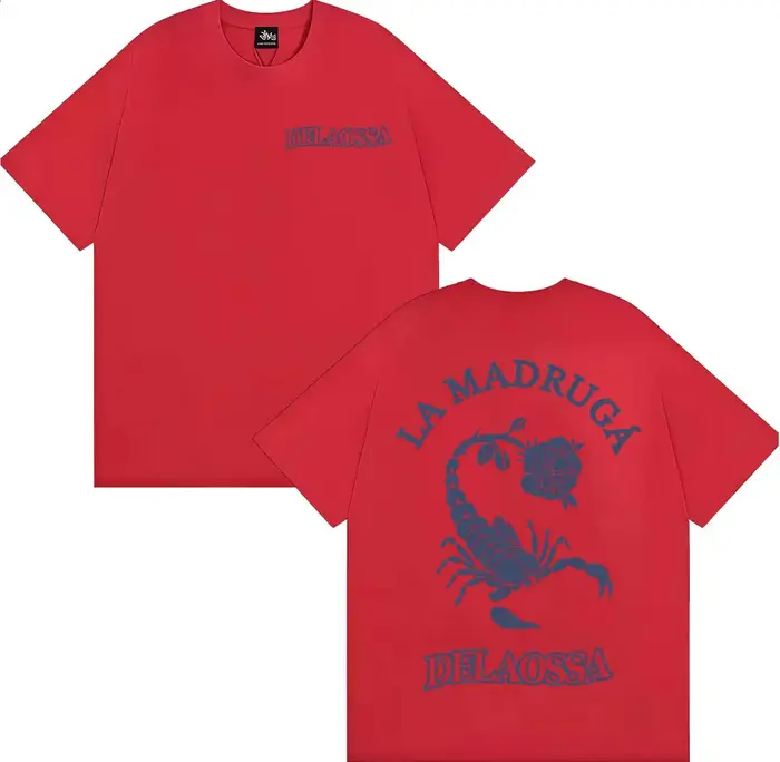 Rappeur Delaossa La Madruga Tour 2026 Merch T-shirts Hommes Femmes Mode Punk Hip Hop T-shirt Haute Q