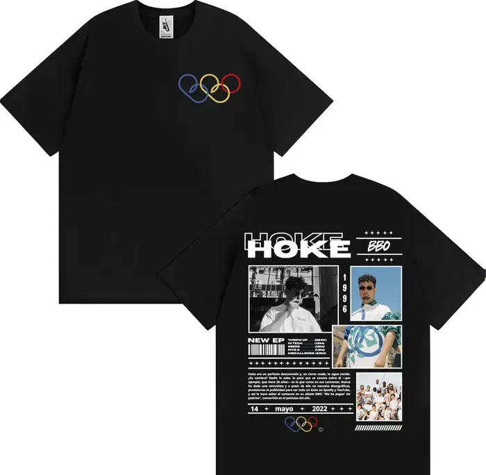 Rappeur HOKE Bbo Album 2025 Tour T-shirt Vêtements Pour Hommes Hip Hop VintageHigh Qualité T-shirts Unisexe Mode