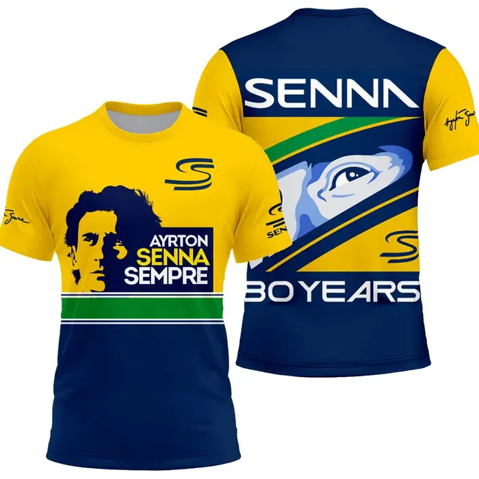 Ayrton Senna 12 passionné de chauffeur Fans de sport automobile hommes T-shirt été court femmes t-shirts 2025 nouveaux enfants vêtements hauts