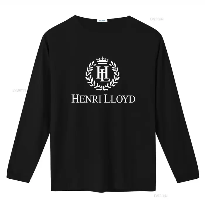 T-shirt noir avec Logo Henri Lloyd pour hommes