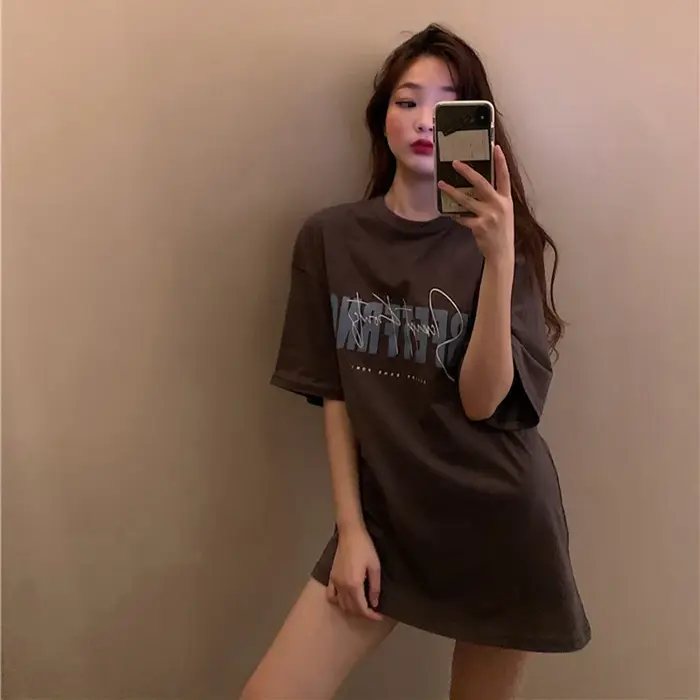 T-shirt décontracté à manches courtes pour femme