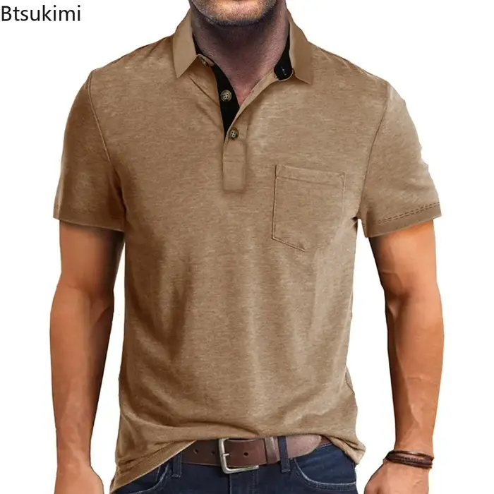 Nouveaux Polos Homme 2026 à Manches Courtes – T-shirts Décontractés Légers pour Hommes