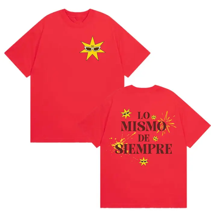 T-shirt imprimé Mora Lo Mismo De Siempre Tour 2026 pour hommes et femmes, T-shirt vintage de haute q
