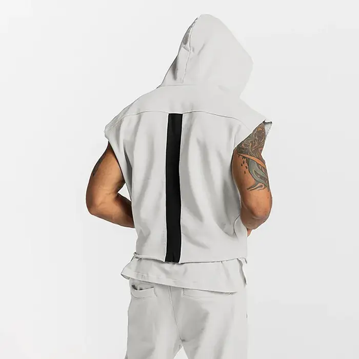 Débardeur à capuche en coton pour homme
