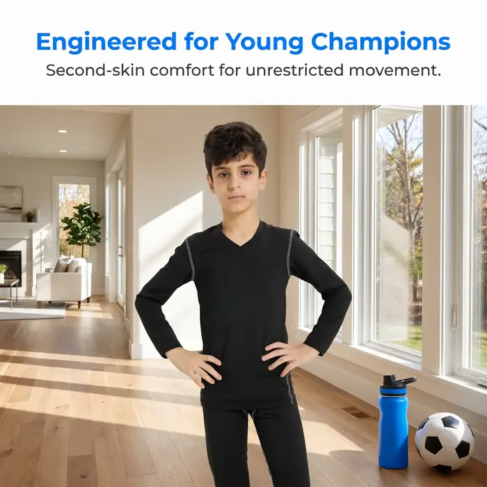 T-shirt de compression à manches longues pour garçons et filles