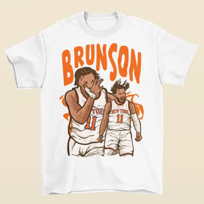 T-shirt Jalen Brunson 100 % coton, collection été 2026, nouveau maillot de basket Knicks de haute qu
