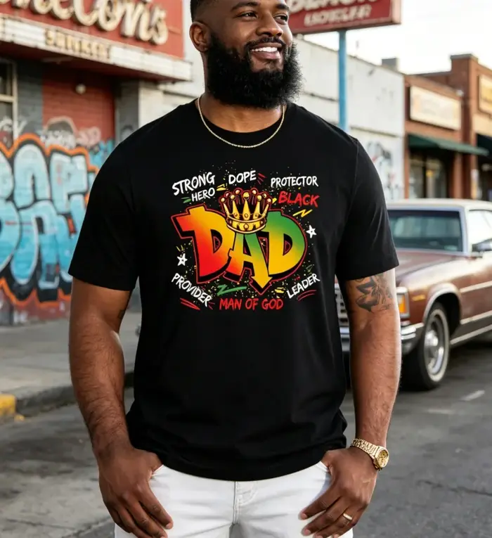 T-shirt « Dope Dad » noir
