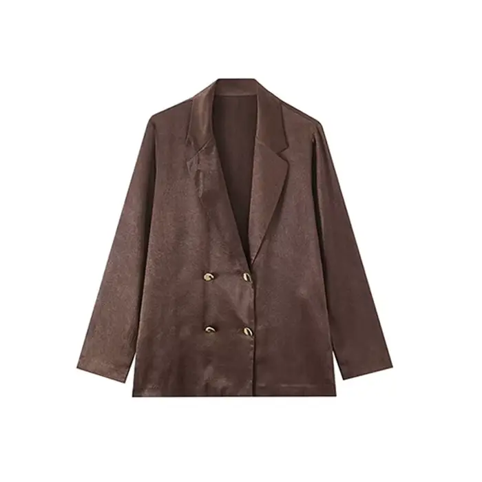 NLZGMSJ Nouveauté Printemps 2026 – Ensembles Femme : Pantalon Large Effet Froissé et Veste de Bureau