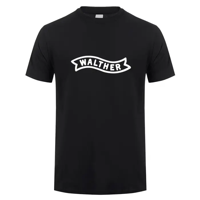 WALTHER Firearms T Shirt Hommes Cool Coton À Manches Courtes
