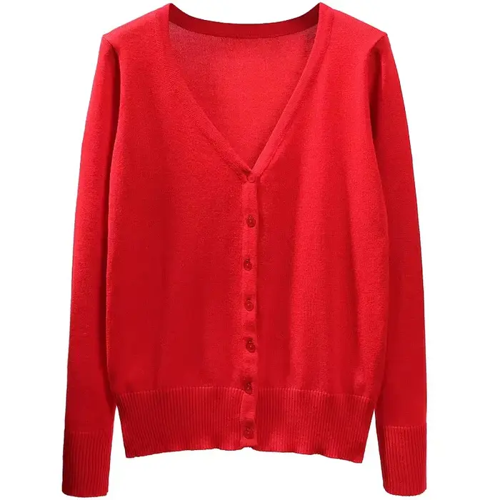 Pull court tricoté à manches longues pour femmes
