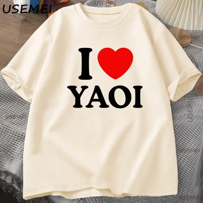 J'aime Yaoi T-Shirt hommes femmes drôle coton à manches courtes vêtements