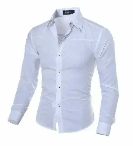Chemise habillée décontractée de luxe pour homme 2026 – Collection Printemps-Été – Coupe ajustée – Col rabattu – Vêtements masculins
