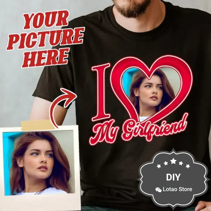 T-shirt personnalisé I Love My Girlfriend