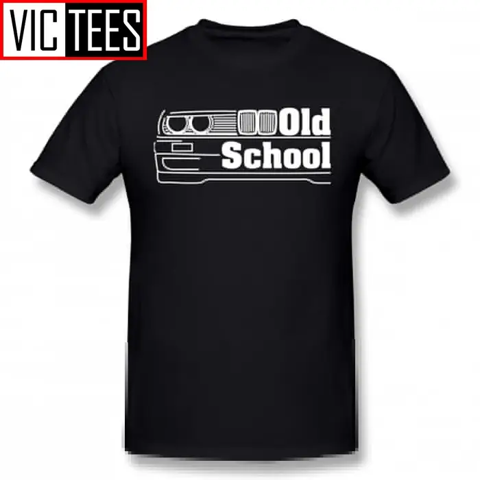 T-shirt blanc 100% coton pour homme, amusant, à la mode, grande taille, Old School, E30