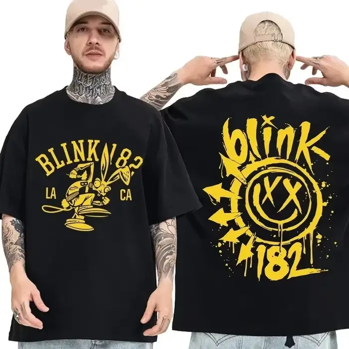 T-shirt classique Blink 182 Band World Tour