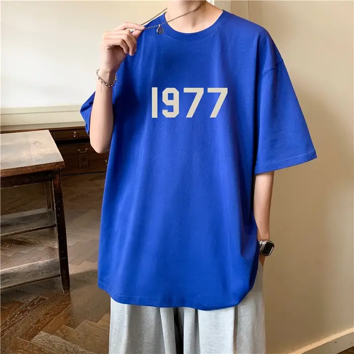 T-Shirt à Manches Courtes 1977 Coton pour Homme et Femme