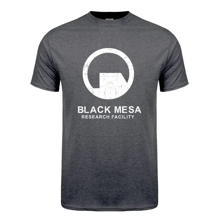 Noir Mesa établissement de recherche t-shirt graphique hommes coton Streetwear à manches courtes t-shirts