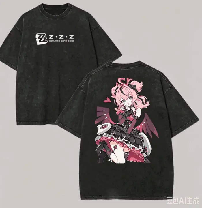 Zenless Zone Zero T-shirt délavé pour les amateurs d'anime