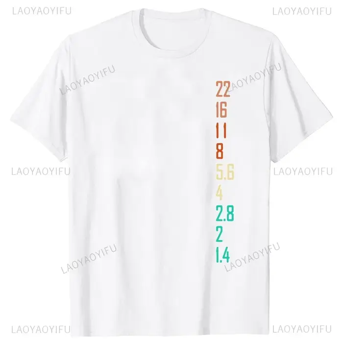 Photographe cadeau hommes coton t-shirts pour amoureux de la photographie été femme Streetwear ouverture caméra