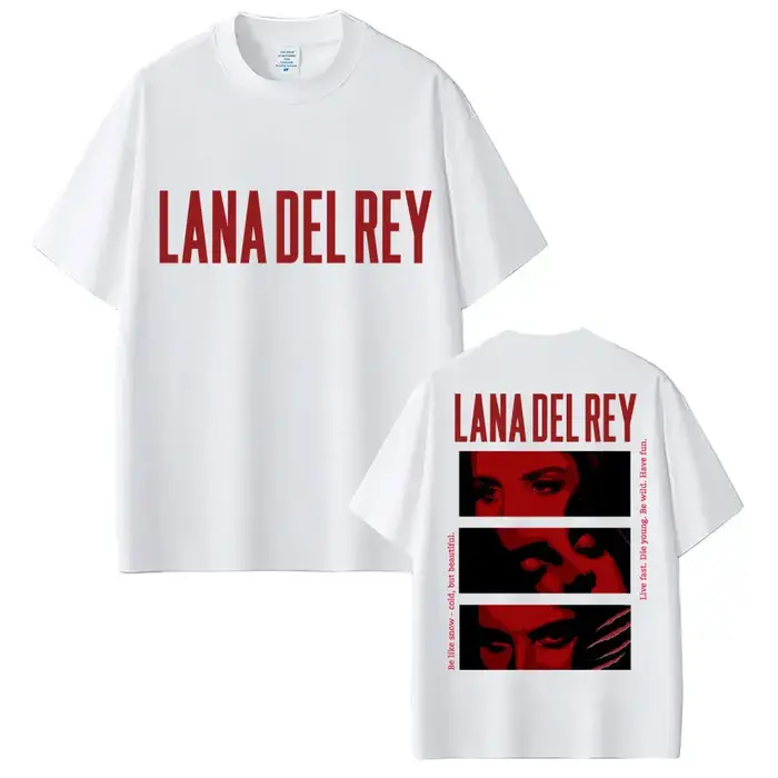 Chanteur Lana Del Rey graphique t-shirt hommes femmes mode Hip Hop 90s Vintage T-Shirts surdimensionné coton