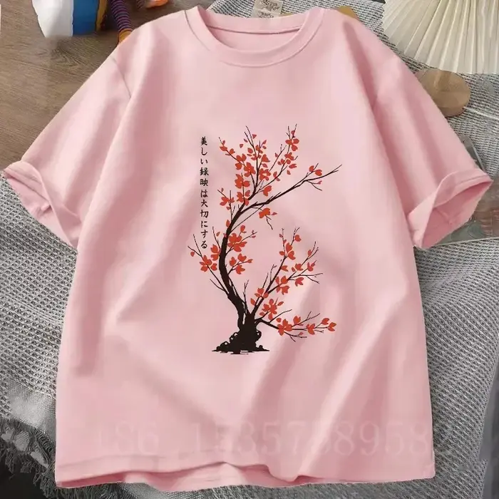 T-shirts à imprimé graphique cerise pour hommes