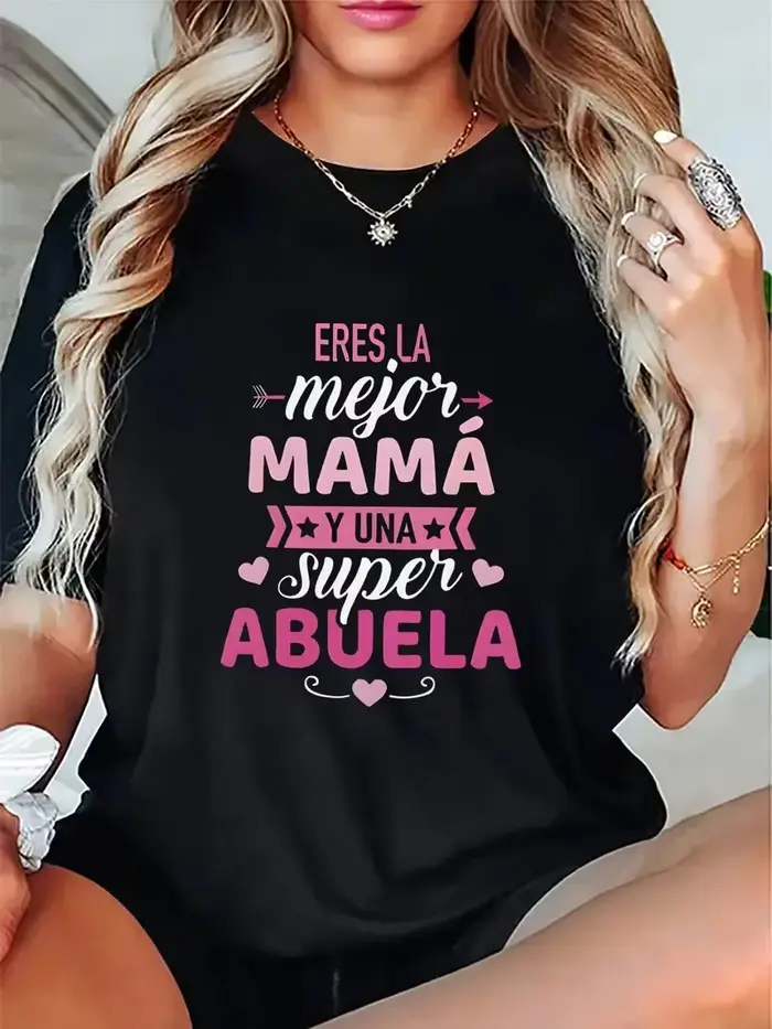 T-shirt décontracté à manches courtes pour femme