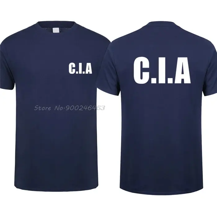 USA CIA T-shirt homme Cool à manches courtes