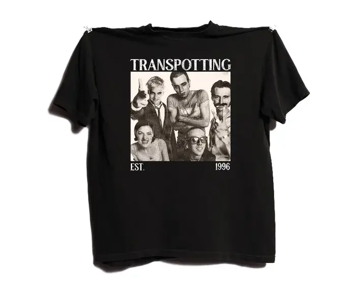 T-shirt Trainspotting Vintage Comfort Colors, T-shirt rétro des années 90, T-shirt d'été ample et re