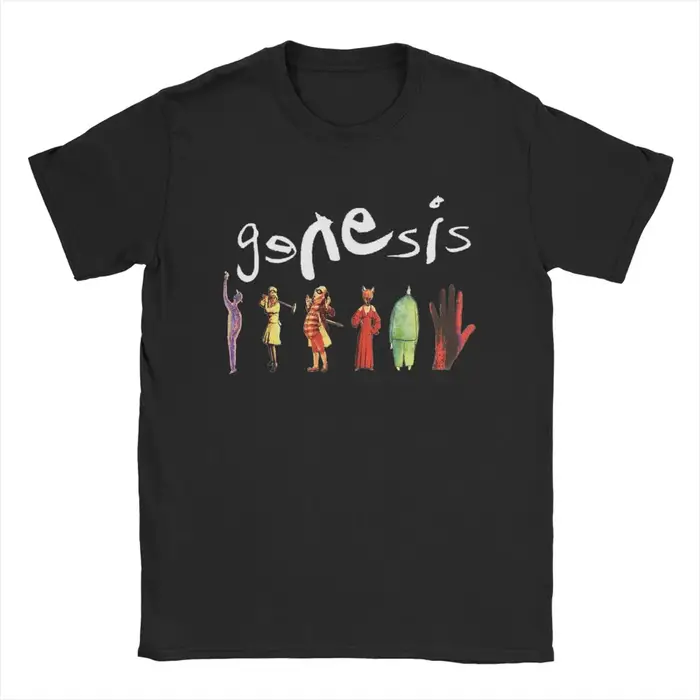 Genesis-T-shirt à manches courtes en pur coton pour homme, col rond, fête