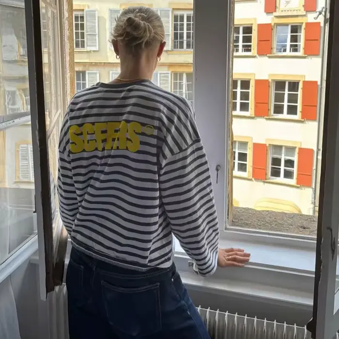 SCFFRS T-shirt rayé unisexe