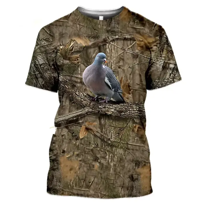Cerf lièvre chasse camouflage T-Shirt hommes 3D