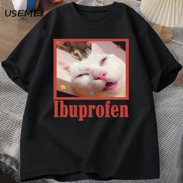 Ibuprofen chat Meme T-Shirt drôle