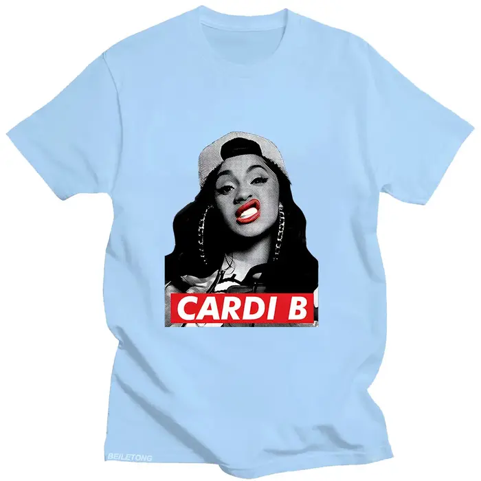 T-shirt Cardi B en coton avec impression graphique