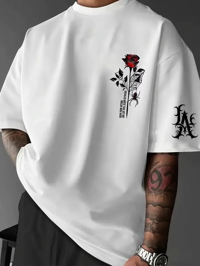 T-shirt gothique streetwear pour homme