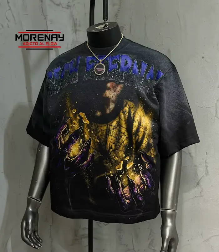 T-shirt oversize noir délavé rétro des années 90 pour hommes