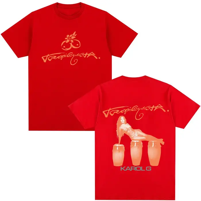 Karol G Tropicoqueta 2025 nouvel Album T-shirt hommes femmes vêtements Pop musique T-shirts décontra