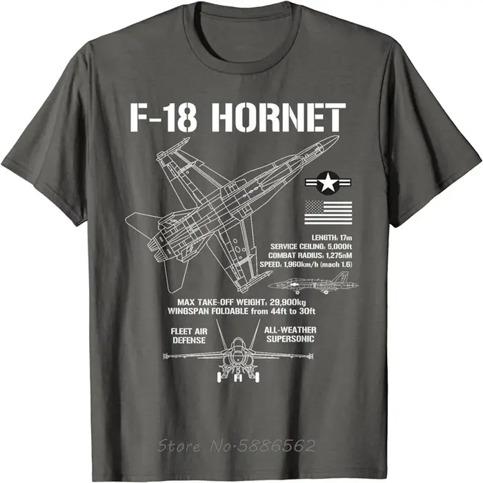 F-18 Hornet Fighter Jet Specs avion militaire F18 T-Shirt surdimensionné unisexe