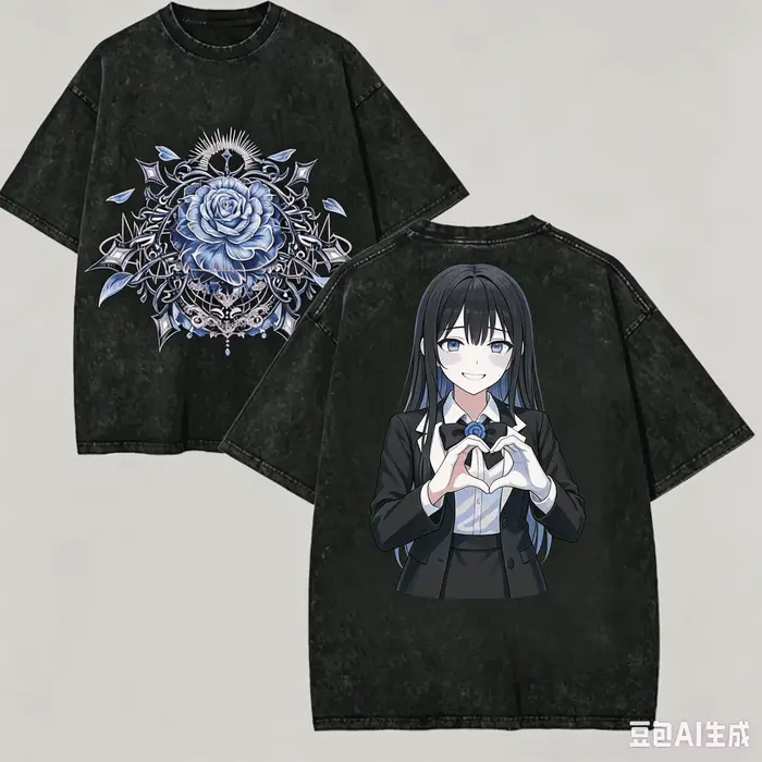 T-shirt délavé Ado pour les amateurs d'anime