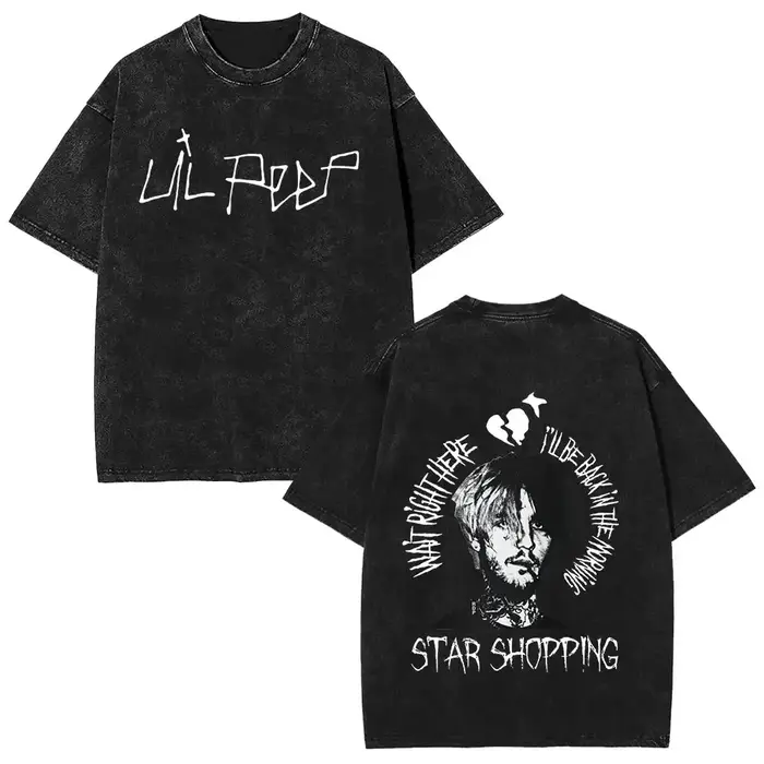 Lavé Vintage rappeur Lil Peep Album de musique 2025 T-shirts hommes femmes mode Hip Hop rétro