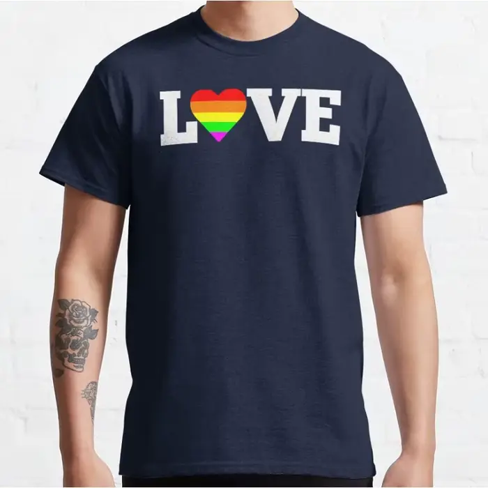 Love is Love Gay Pride mois lgbtq cadeau vêtements à manches courtes col rond T-shirt pour hommes grande taille hauts pour adultes S-6xl