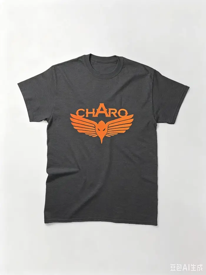 T-shirt unisexe en coton à manches courtes avec logo Charo Niska Wing