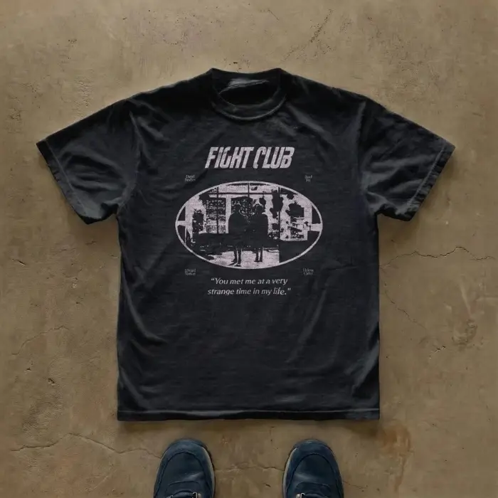 T-shirt du film Fight Club, t-shirt graphique foncé à manches courtes pour hommes, t-shirts d'été un