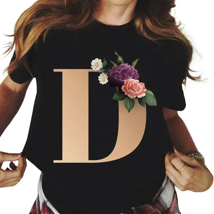 T-shirt en coton à manches courtes pour femmes