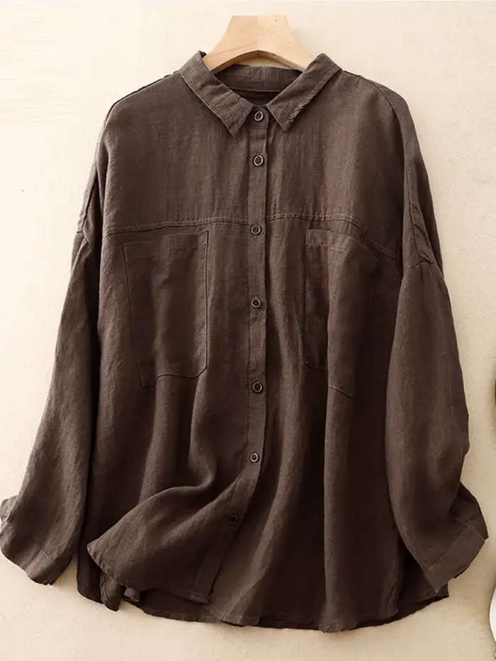 Chemise décontractée à manches longues pour femmes, chemises en coton pour femmes, tout match, style