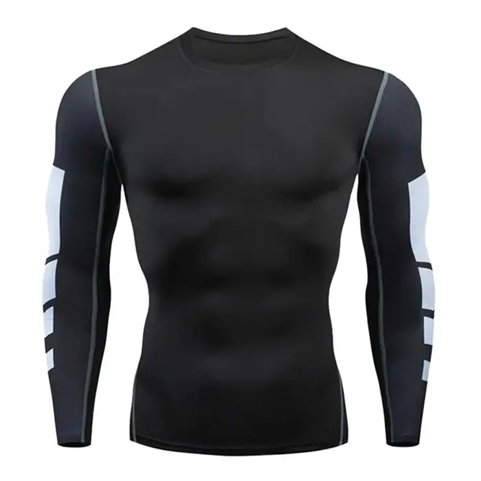 Chemise de Compression à séchage rapide moto T-Shirt serré hommes salle de sport Fitness T hommes à 