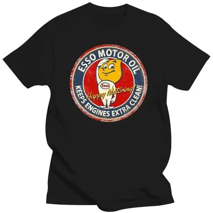 T-shirt logo Esso, rétro, gazole