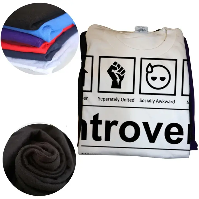 Introvert Logo T-shirt drôle Humor Introvers blague t-shirts été coton Streetwear